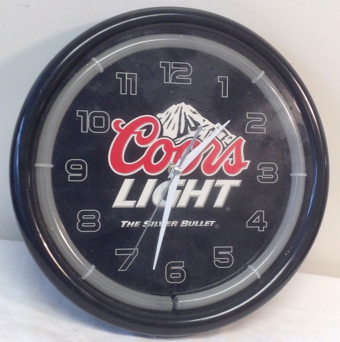 Coors Light クアーズ ネオンクロック壁掛け時計インテリア