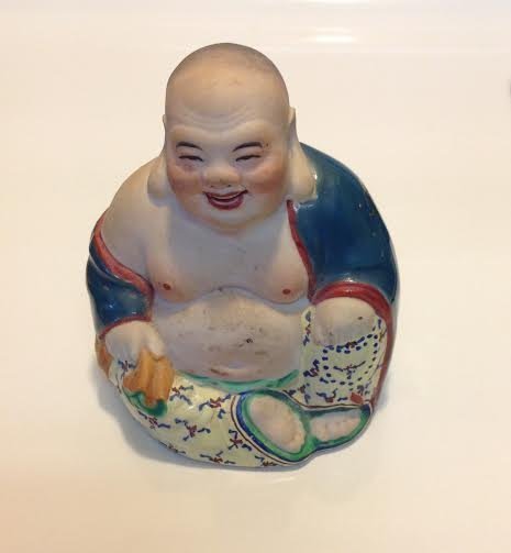 CHINA HAPPY BUDDHA FIGURINE PORCELAIN (1 of 5)
