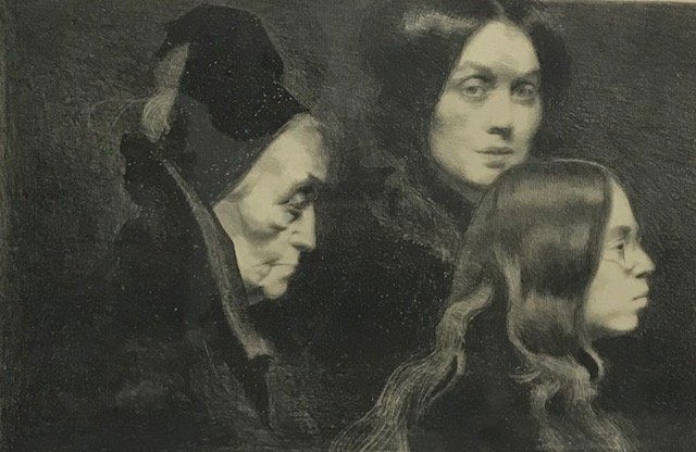H Dinnister Etching /Three Women Generation (1 of 5)