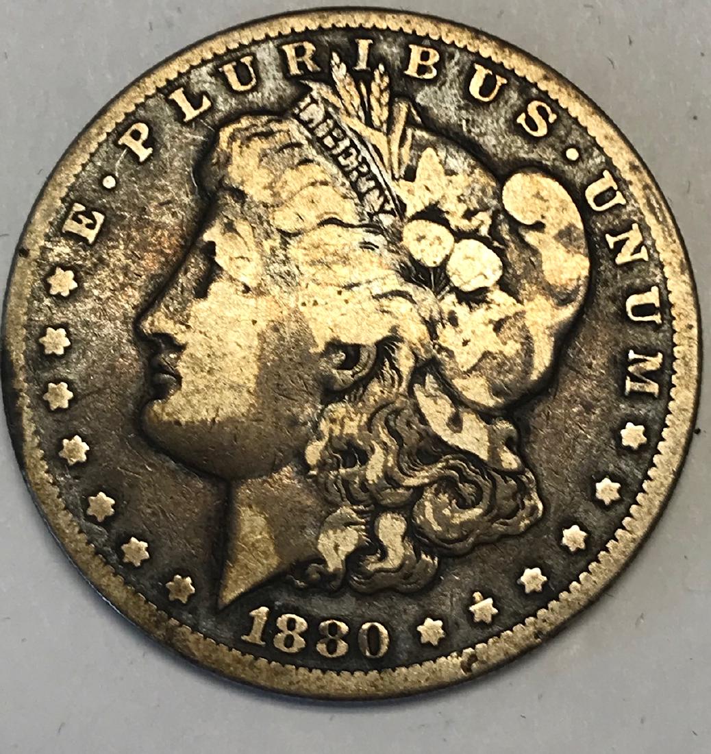 1880-CC Morgan Silver Dollar Coin (1 of 3)