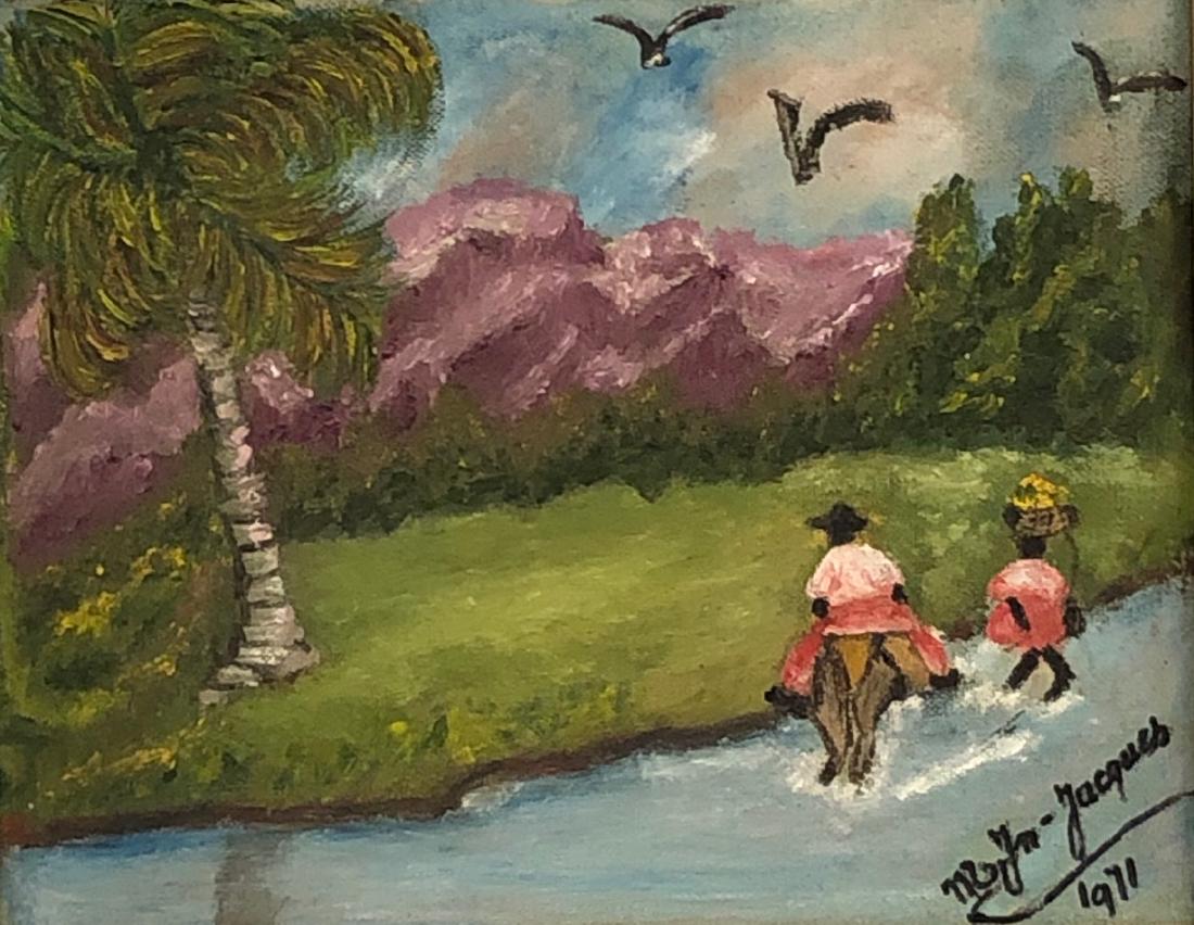 Signed Jacques Haitian Oil Painting (1 of 4)
