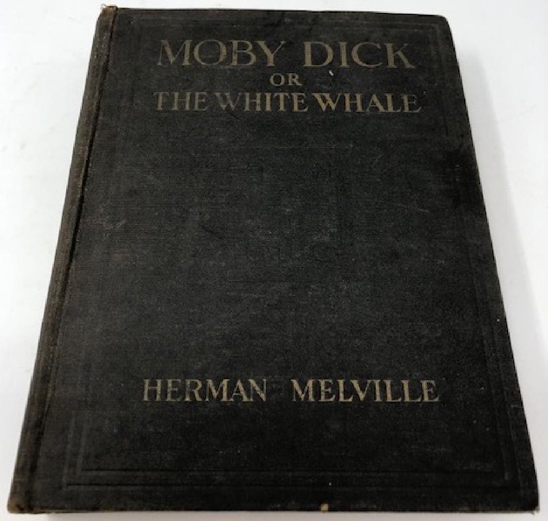 1923 Illustrated First Edition of Herman Melville: Description: 1923 Illustrated First Edition of Herman Melville's Moby Dick or The White Whale. Published by Dodd, Mead and Company. Staggeringly beautiful illustrations including inside front and back