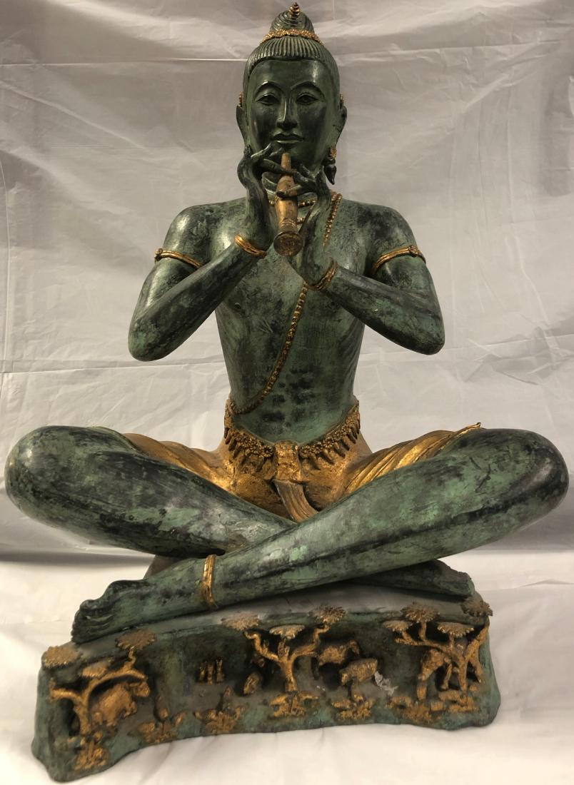 Thai Gilded Khmer Goddess Statue (1 of 3)