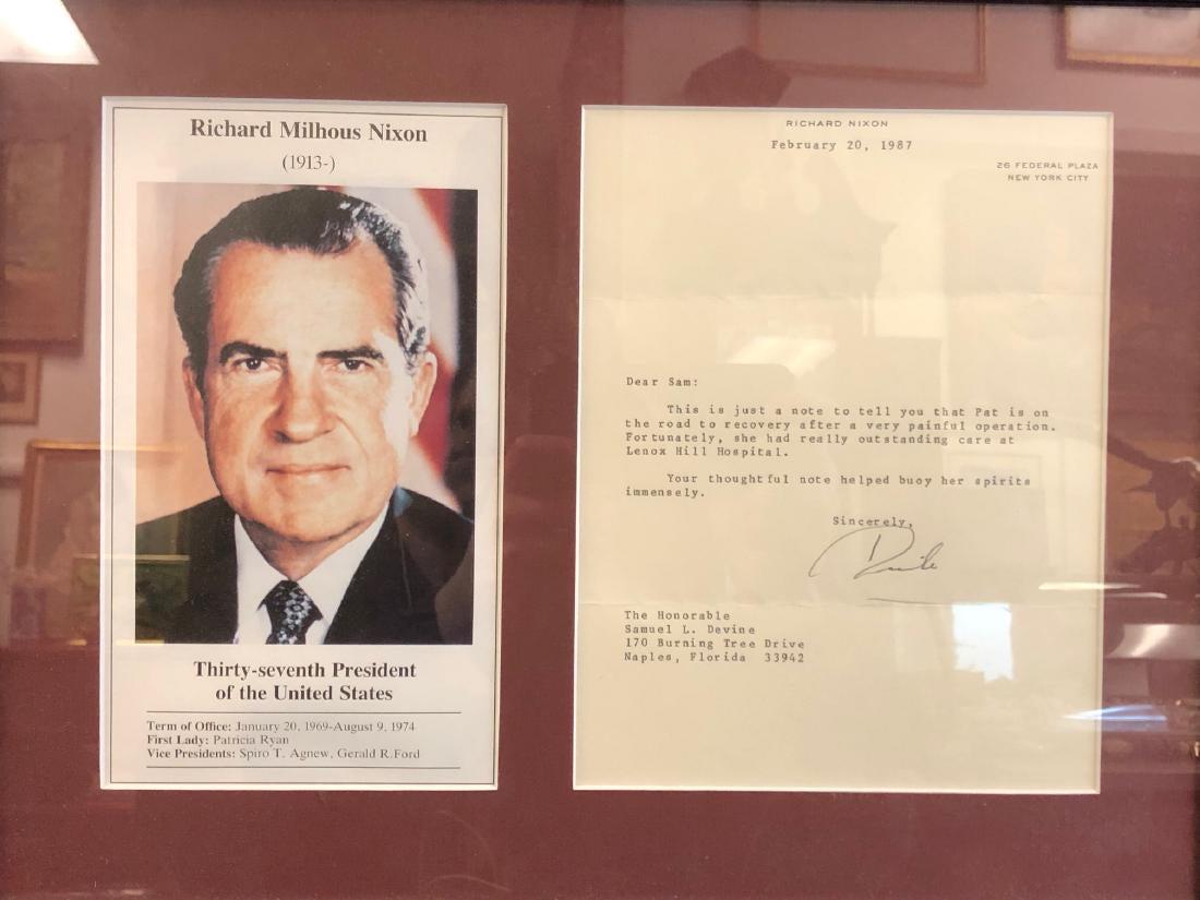 Framed Richard Nixon Photo and Letter (1 of 4)