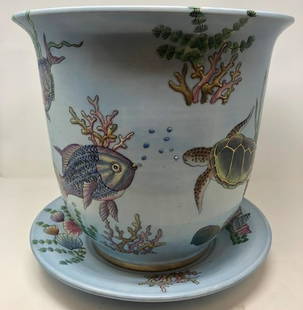 Spectacular High Relief Asian Porcelain Vase: Description: Grand in size, beautifully decorated Asian porcelain vase with high relief dragons over a floral background. Very distinctive; perfect for the discriminating collector. Material: