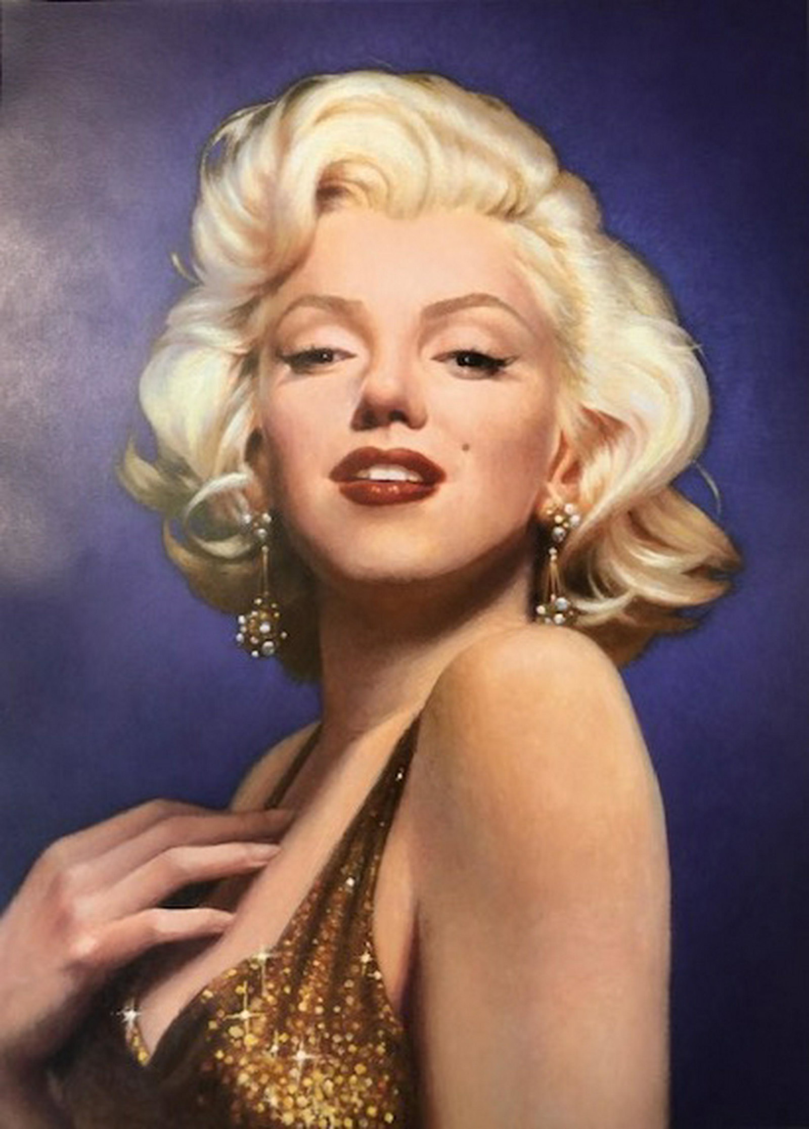 Limited Edition, Signed Marilyn Monroe Lithograph: Description: Limited edition, signed Marilyn Monroe lithograph, reproduced from a Michael Deas original oil painting. Printed on museum quality, acid-free pH neutral coated paper. This is also an auth