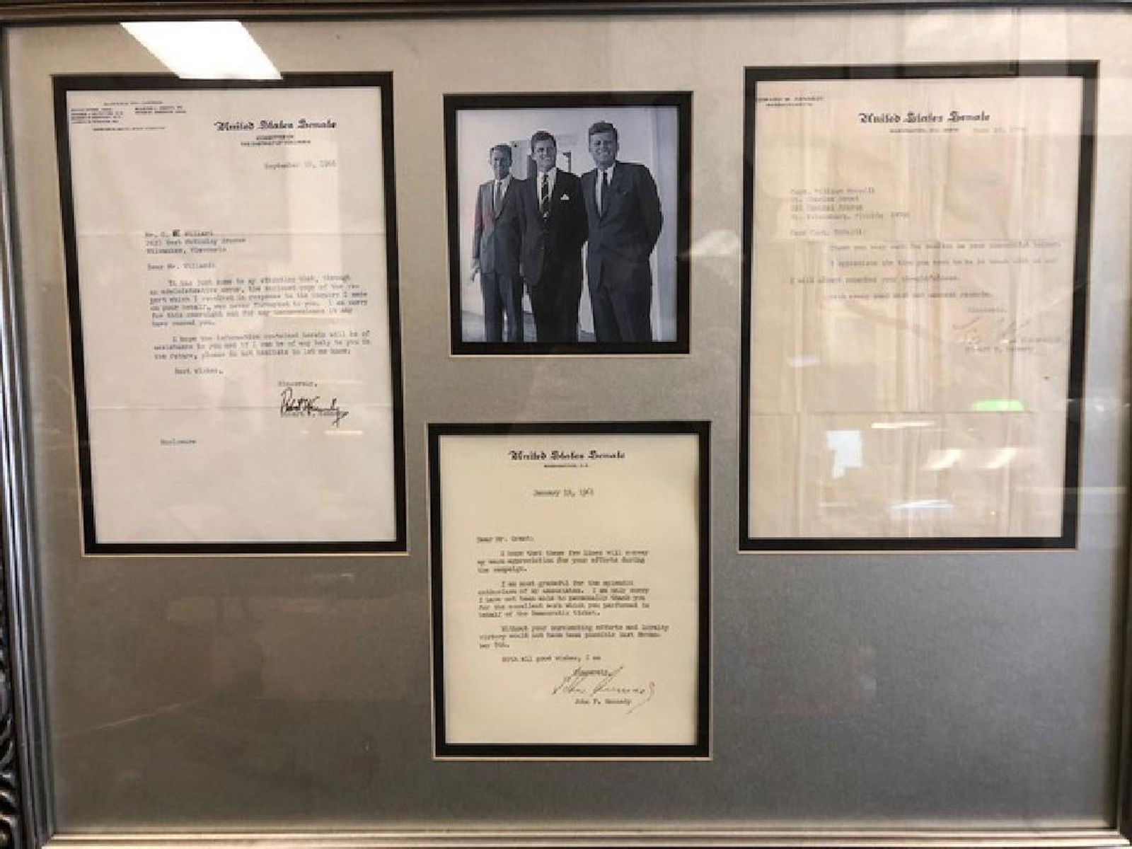 Signed Kennedy Brothers Letters w/Photo (1 of 6)