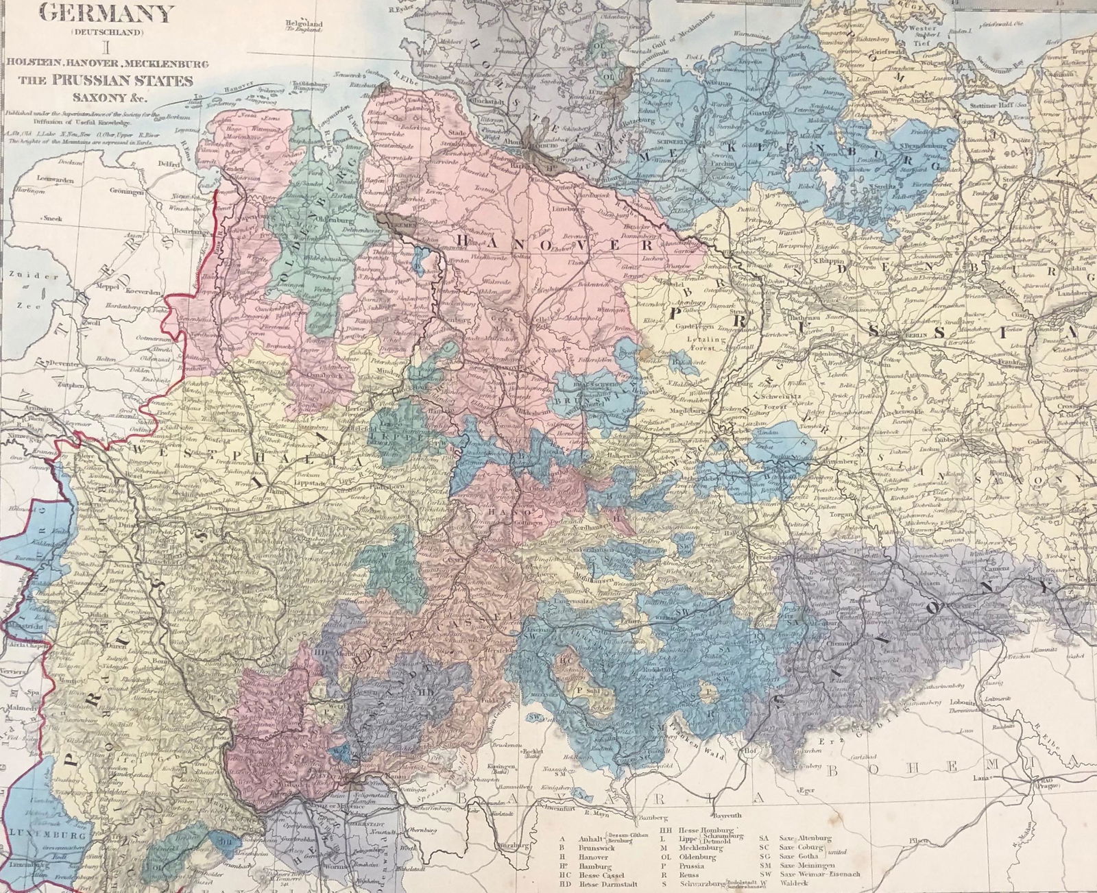 Antique Map: Germany (Deutschland) (1 of 7)