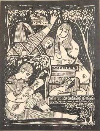 Signed, Abstract Style Black and White Lithograph (1 of 3)