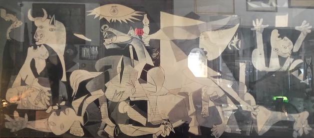 Picasso Guernica 1937 Print: Description: Large fine art print of Guernica, 1937 by Picasso, credited as being the co-founder of Cubism. He is attributed with creating an astonishing 20,000 pieces of art over his 70-year career.
