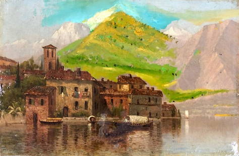 Late 19th Century James Brevoort Oil Painting: Description: Late 19th century oil painting by James Brevoort (1832-1918), repaired defect. Brevoort was an American artist known for his landscapes painted in the Hudson River School style, which