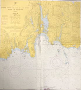 Land Ho! Antique N. Shore of the L.I. Sound, CT USCG: Description: Ahoy! Antique Coast Guard nautical chart of the L.I. Sound CT, Niantic Bay and Vicinity. This is an earlier publication than lot previously described Numbered C. & G. S. 214; published