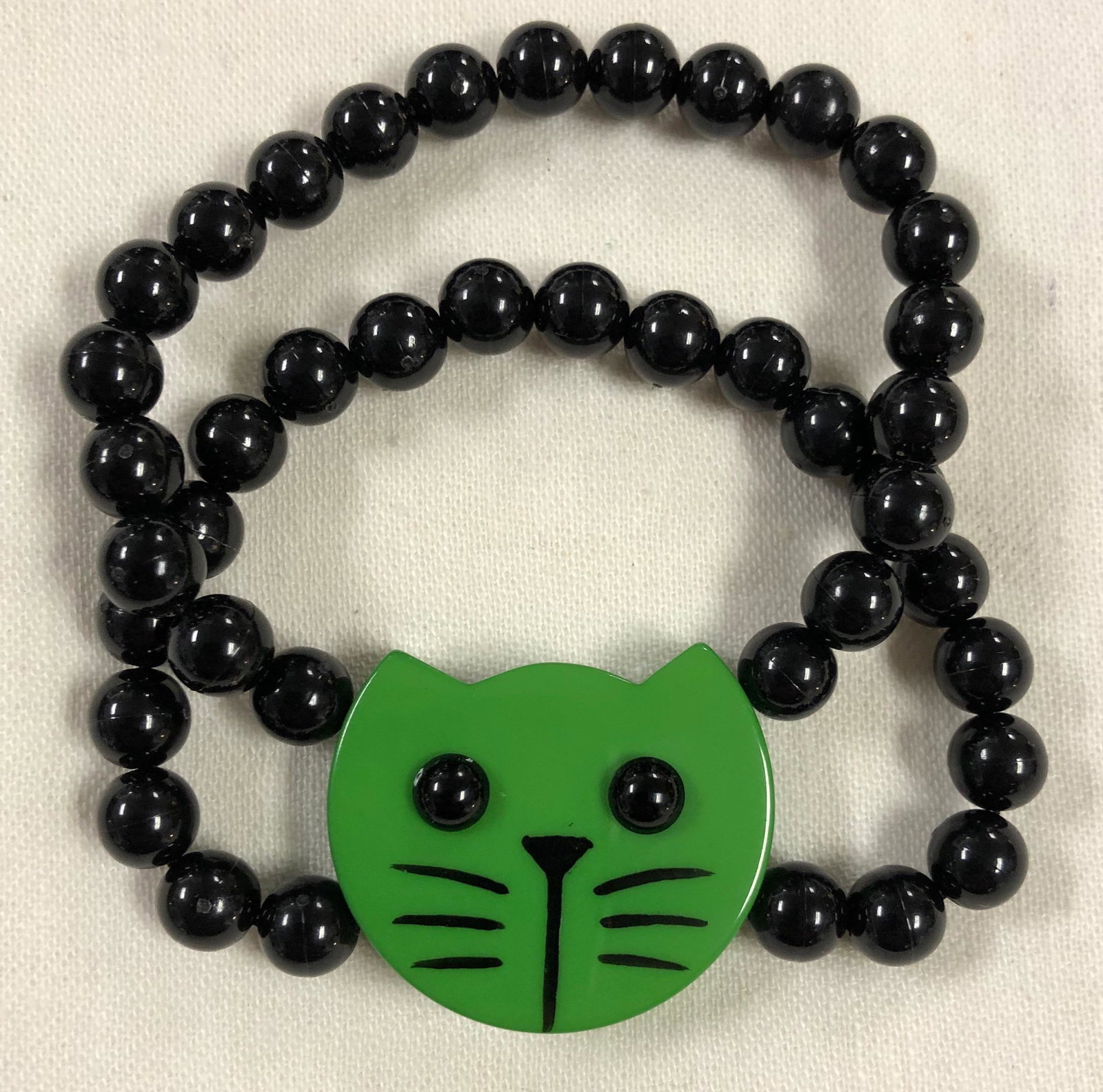 Vintage Signed Pavone Bakelite Cat Face Bracelet (1 of 4)