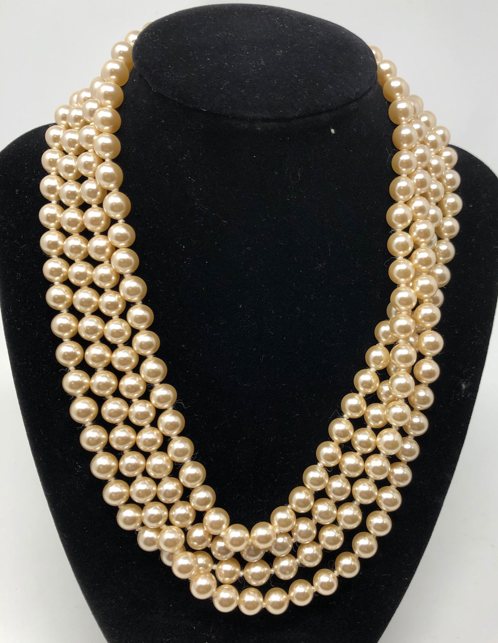 Fabulous Two Strand Opera Length Faux Pearl Necklace (1 of 2)