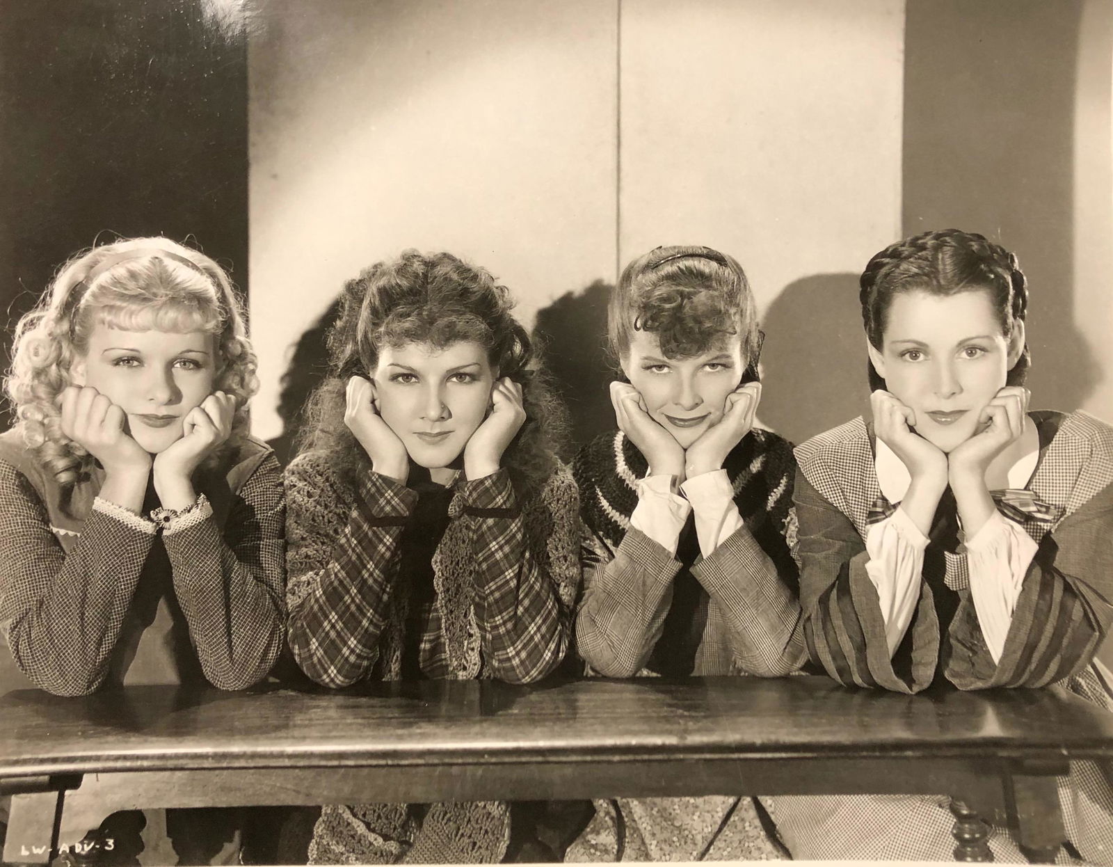 Vintage Little Women 8 X 10 film studio black and white (1 of 4)