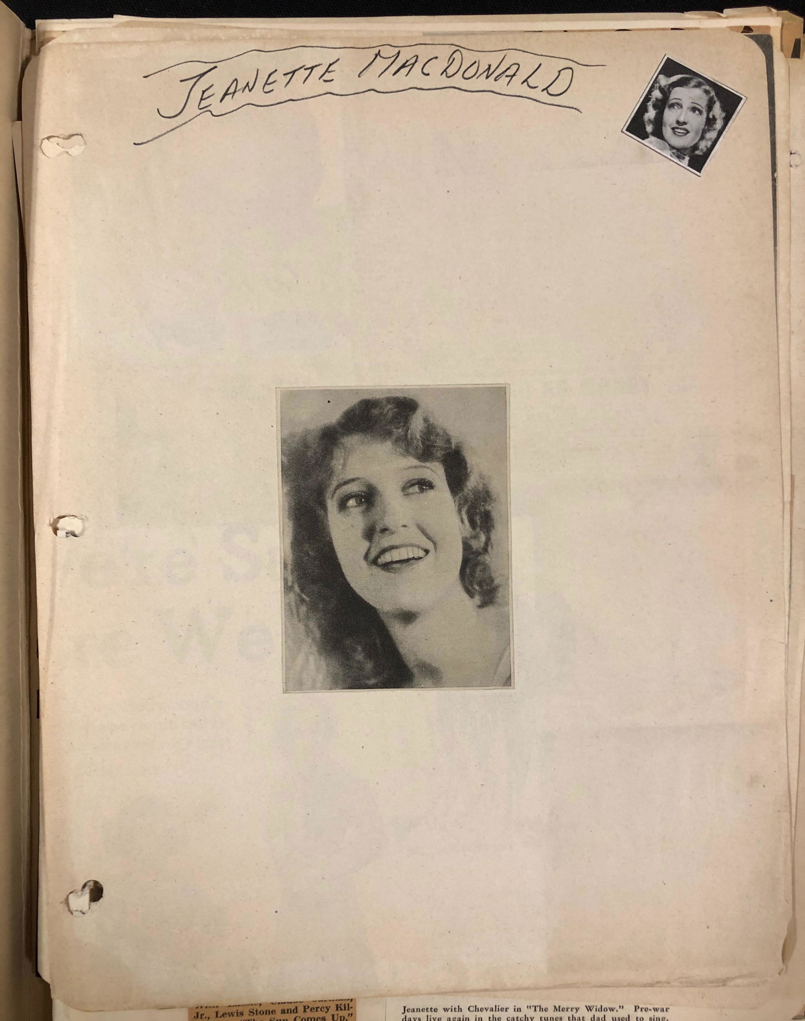 Jeanette MacDonald scrapbook (1 of 9)