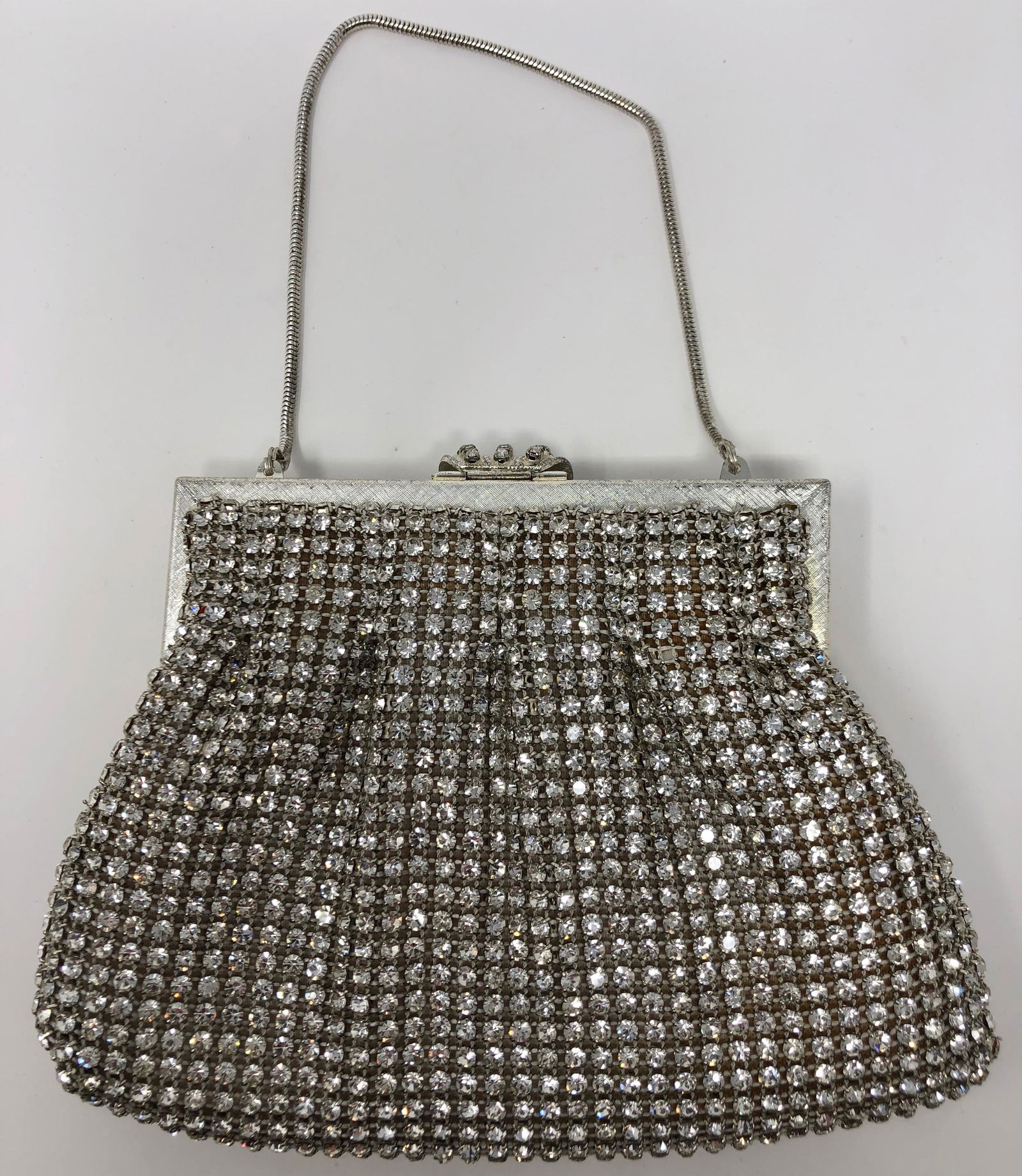 Spectacular Silver Beaded Vintage Evening Bag (1 of 4)