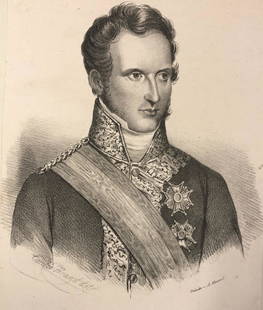 Don Carlos, Antique Royalty Lithograph: Description: Antique charcoal lithograph depicting Don Carlos. Material: paper. Measurement: approximate 8" (INCHES). Shipping: $17; different rate to Alaska, California, Hawaii & all International.