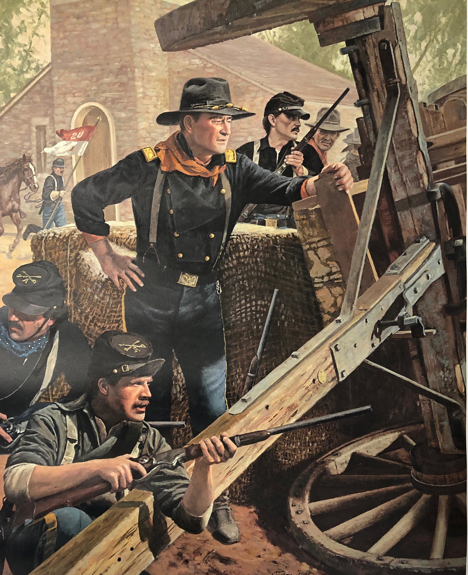 Don Stivers Limited Edition Lithograph: Description: Fine art, Don Stivers limited edition lithograph, "The wait at Vicksburg." Don Stivers Wait at Vicksburg is the third John Wayne release by the Greenwich Workshop 'Waiting at Vicksburg' i