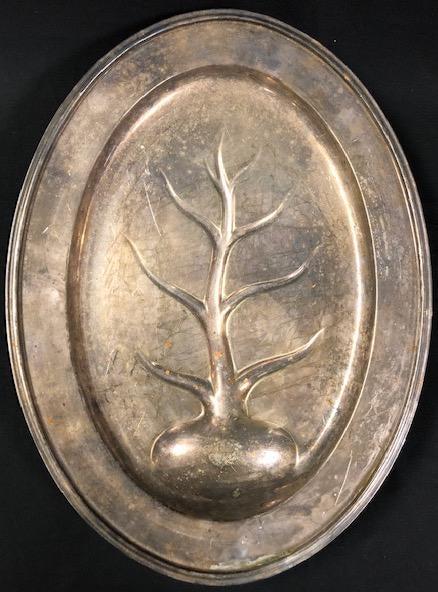 Vintage Reed Barton Silver-Plate Footed Serving Tray (1 of 4)