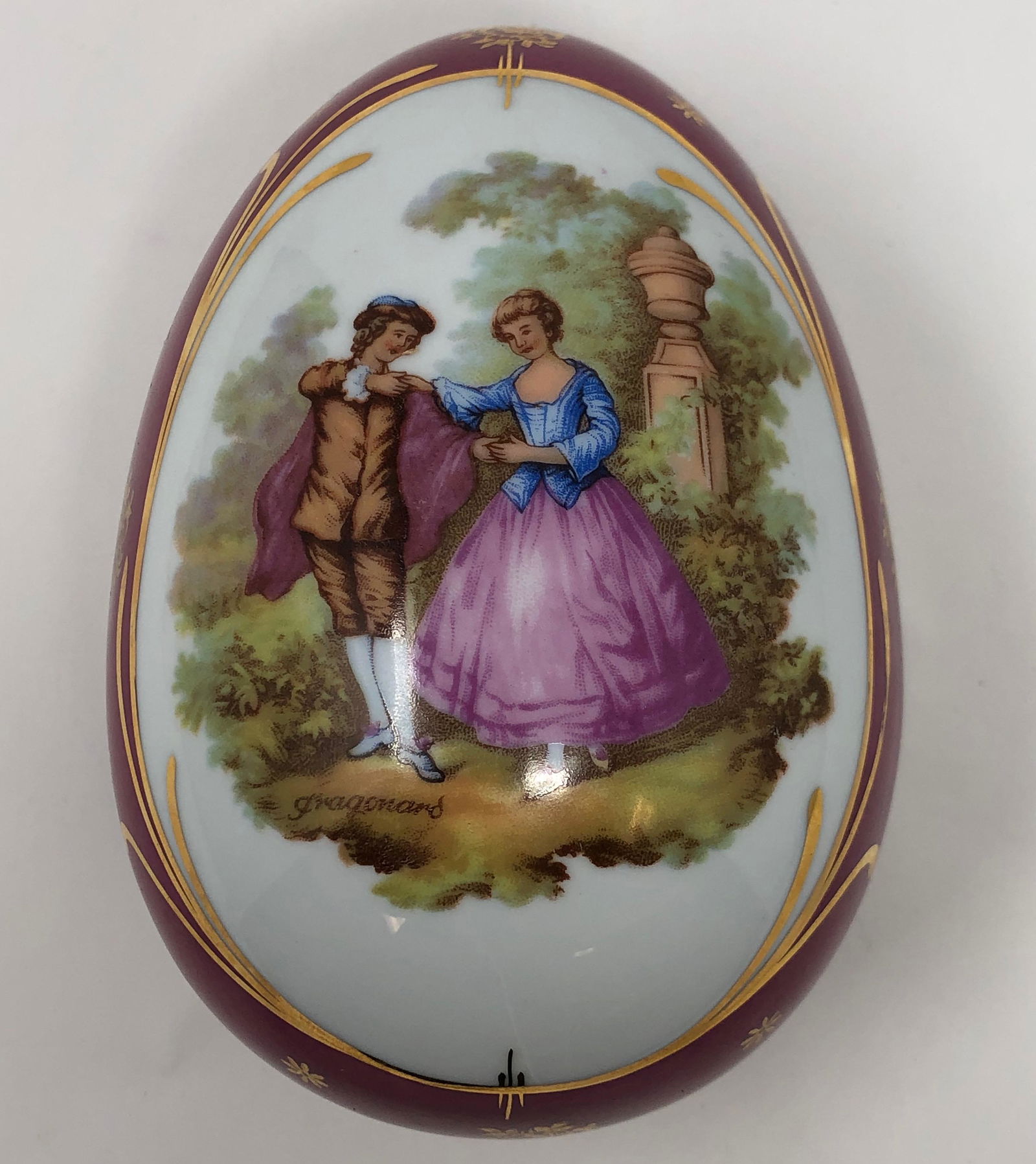 Vintage Limoges Porcelain Egg Trinket Box (1 of 5)