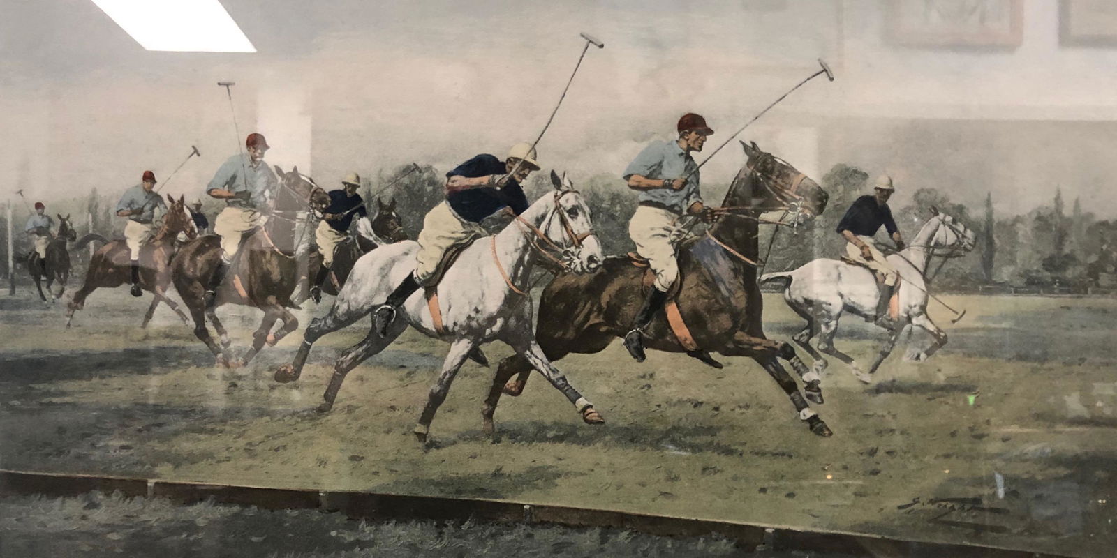 Framed George Wright Polo Print (1 of 5)