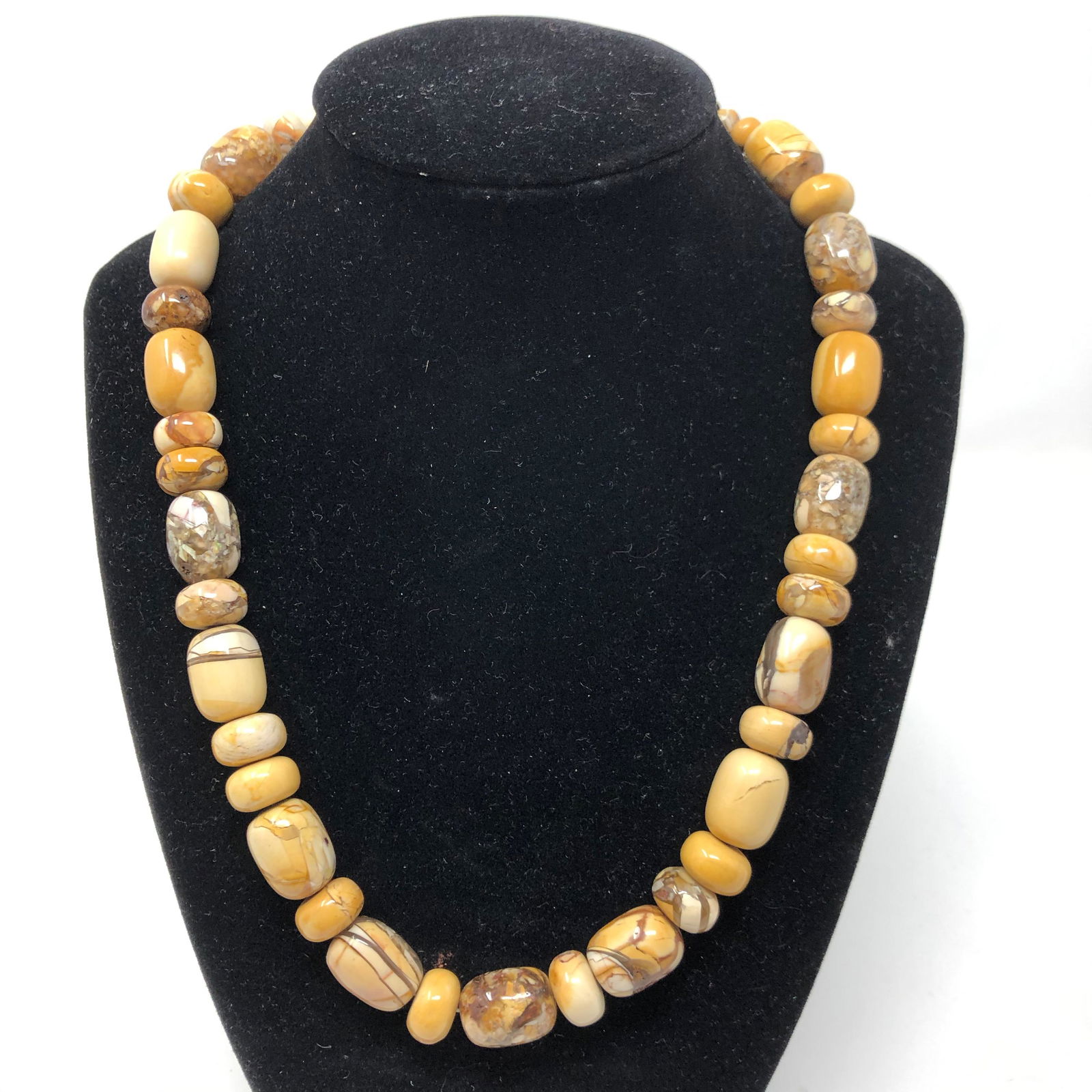 Jasper and Sterling Stone Necklace (1 of 2)