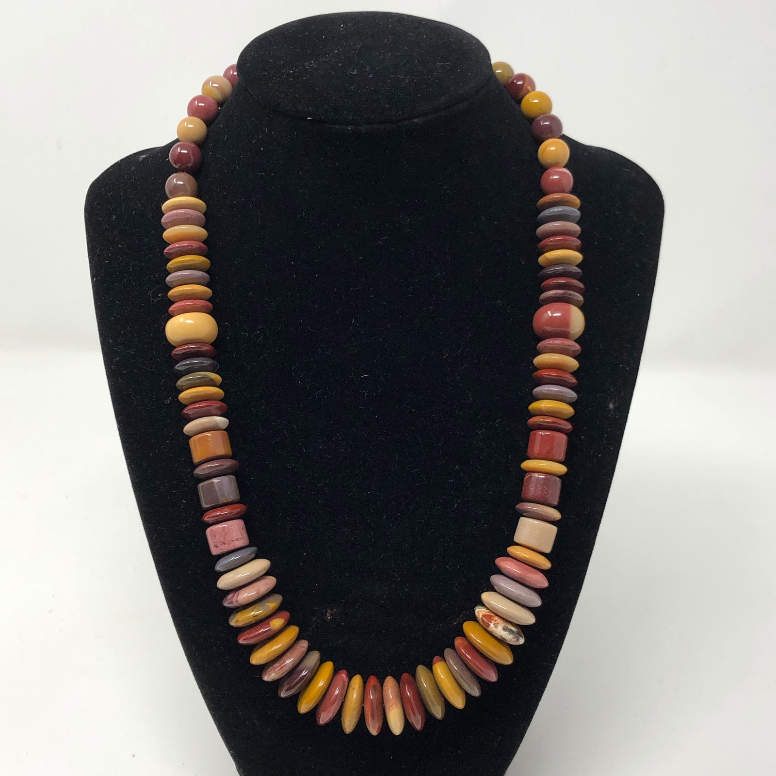 Multi-Hued Natural Stone Necklace (1 of 2)