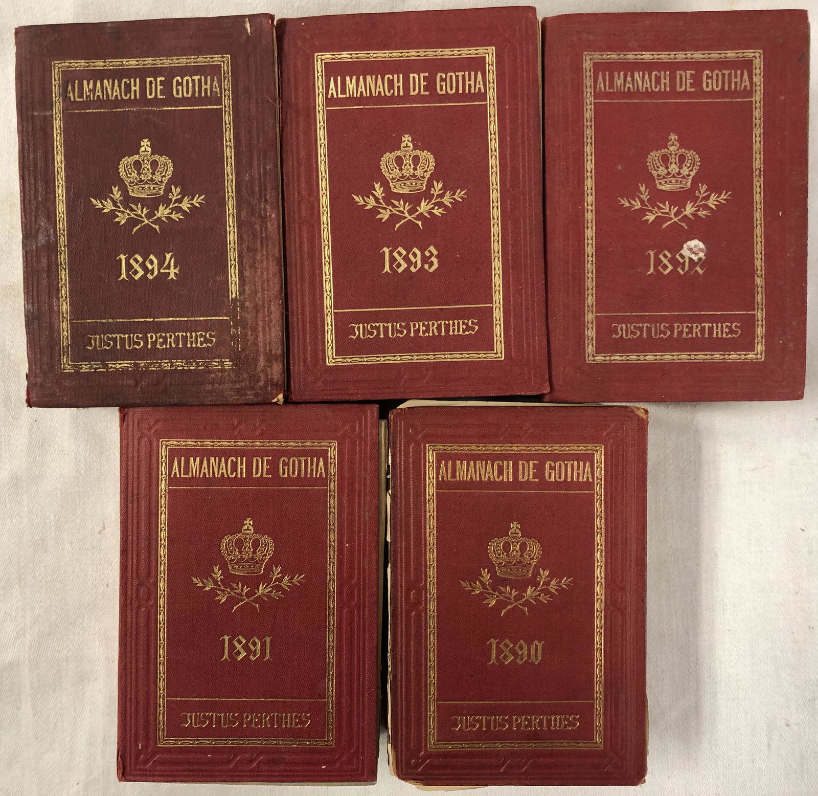 Antique French Editions, Almanach de Gotha, 1890, 1891, (1 of 3)