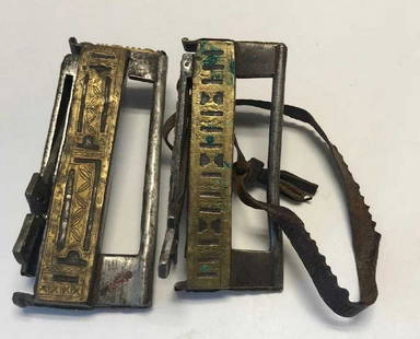 Two Early 20th Century Camel Locks: Description: Two Antique early 20th century camel locks. Measurement: approximate 5" H X 2" W (Inches). Material: metal. Shipping cost: $20. Different rate to California, Alaska & Hawaii