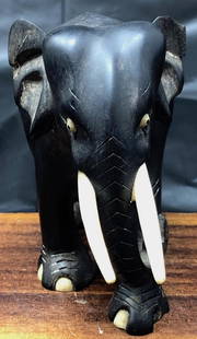 Vintage Robust Wood Elephant Figurine: Description: Vintage Robust Wood Elephant Figurine Material: wood. Measurements: approximate 4 H (INCHES). Shipping cost: $10