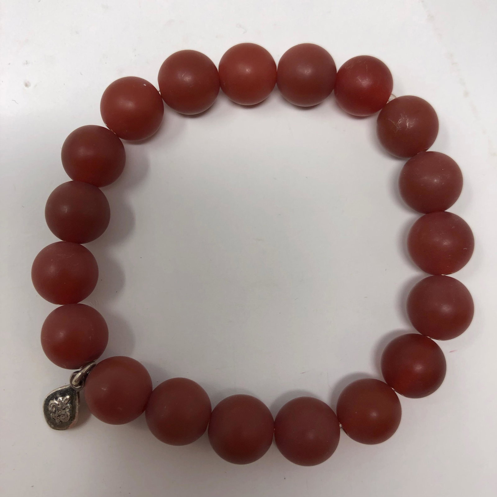 Vintage Barse Stone Bracelet with Sterling Charm (1 of 4)