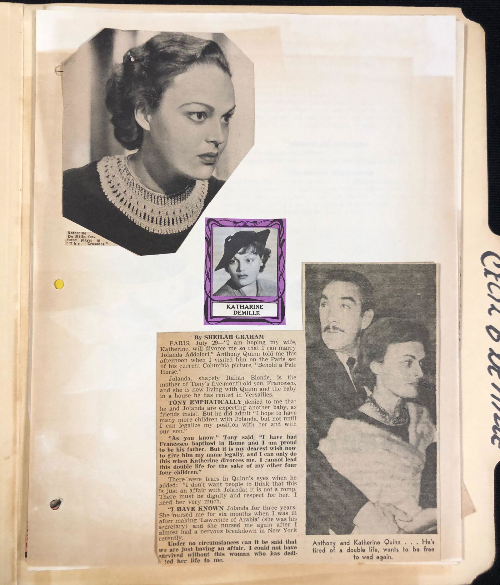 Cecil B. Demille scrapbook (1 of 5)