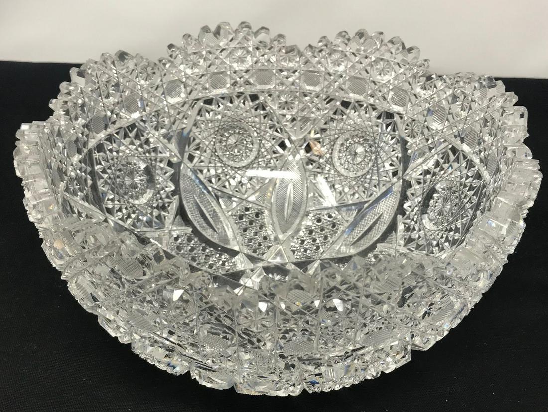 Heavy crystal bowl Echt Bleikrystal, amazing angular (1 of 4)