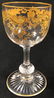 Vintage Glass Carafe & Cup with Gold Overlay - 5