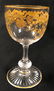 Vintage Glass Carafe & Cup with Gold Overlay - 6