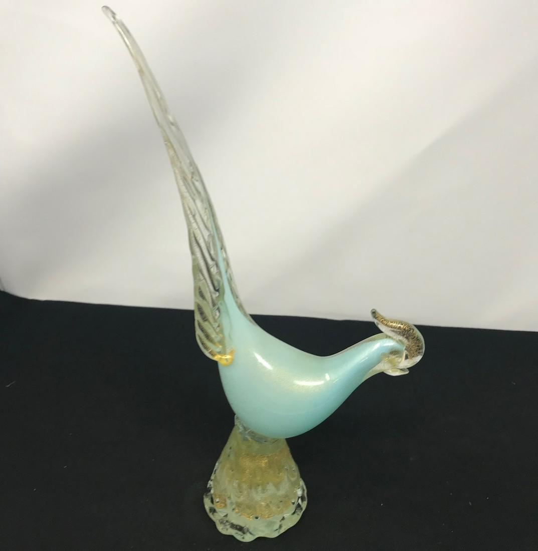 Murano Blue Bird, Gold Head (1 of 4)
