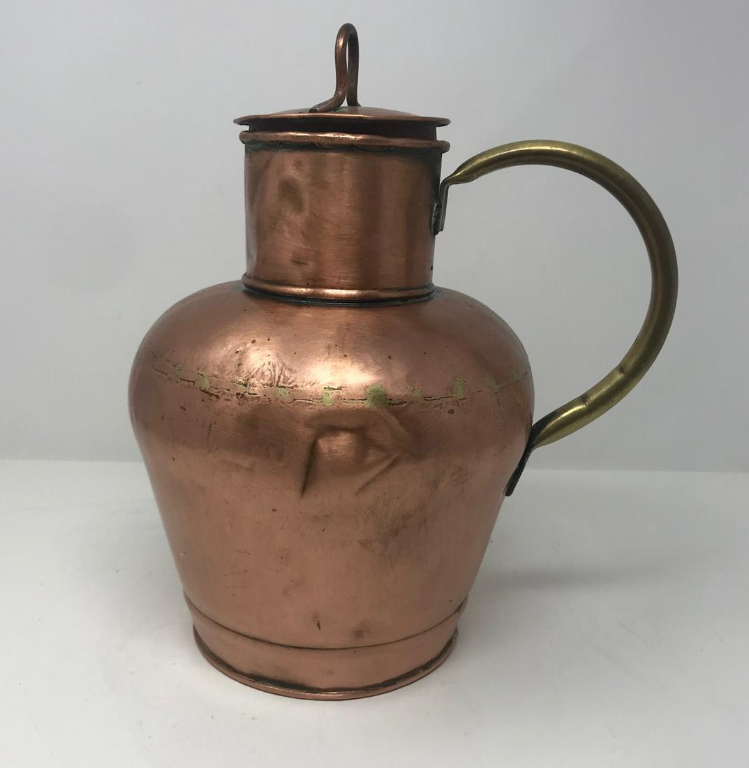Vintage copper Moroccan water Jug with cover/ Copper (1 of 7)