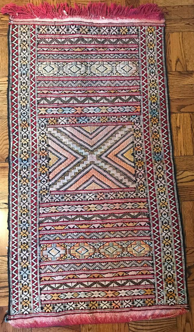 Hand Woven Moroccan runner rug 4 ft. x 2.3 ft. (1 of 5)