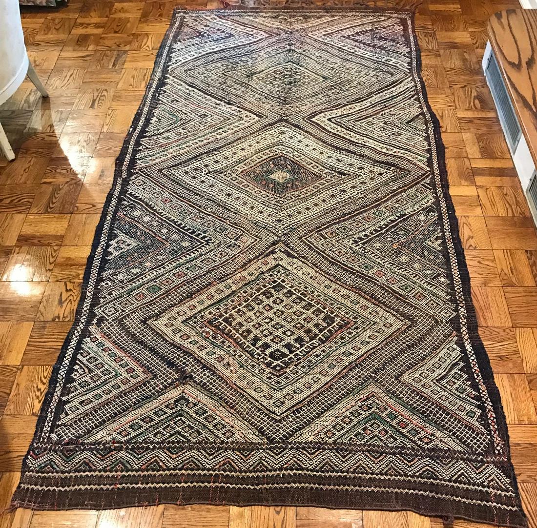 Hand Woven Moroccan runner rug 9.4 ft. x 4.5 ft. (1 of 8)