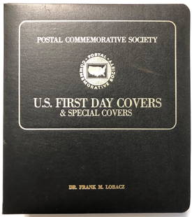 Stamp Album, USA, Postal Commemorative Society; US: Description: Postal Commemorative Society; US FIRST DAY COVERS & SPECIAL COVERS, Dr. Frank M. LobaczShipping cost: $19. Different rate to California, Alaska, Hawaii and all international apply.