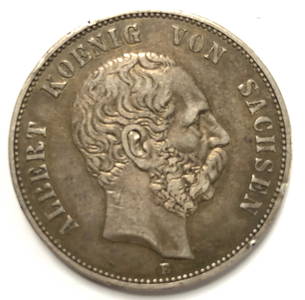 1893 Silver Coin 1893 E Albert Koenig von Sachsen