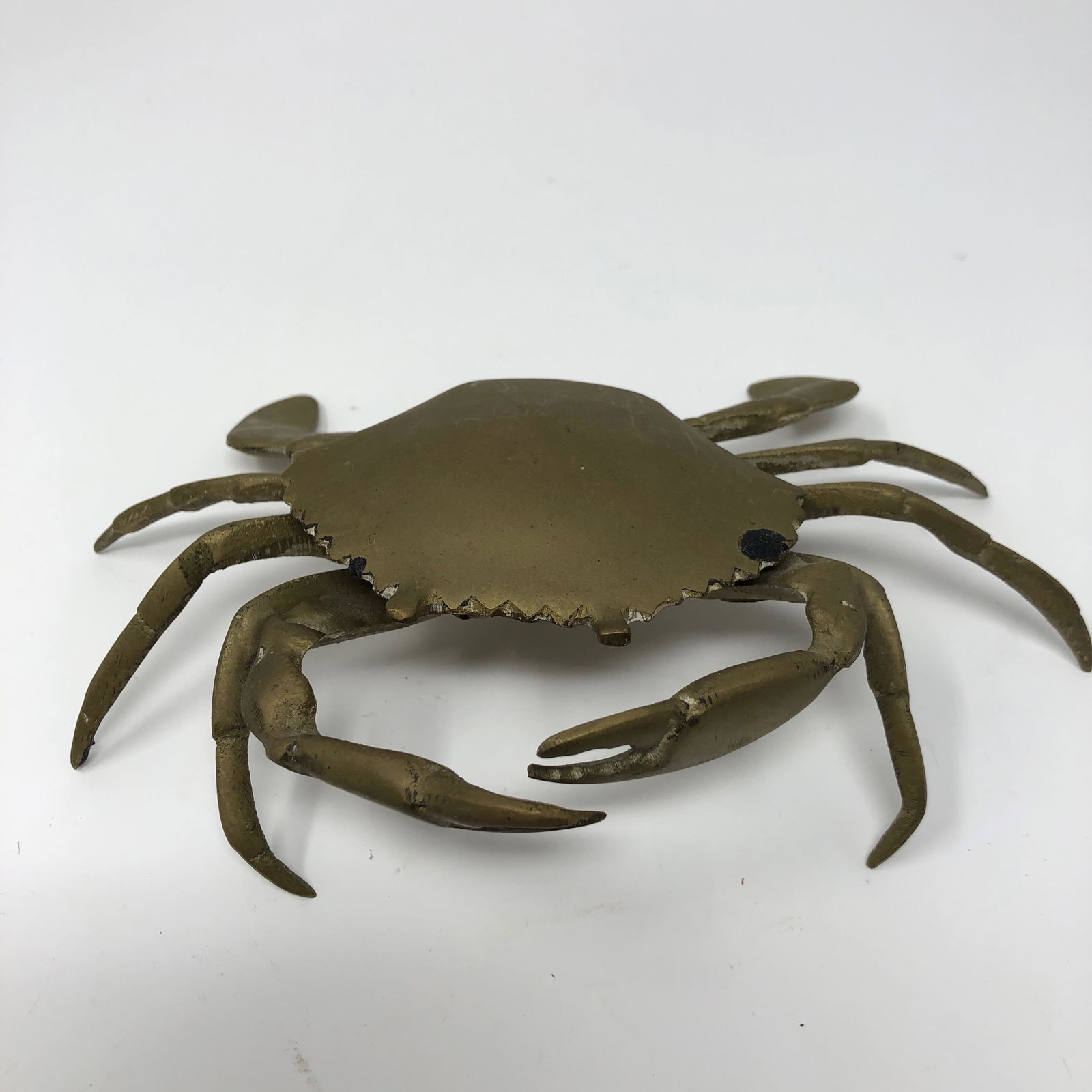 Vintage Brass Blue Claw Crab Ash Tray (1 of 3)