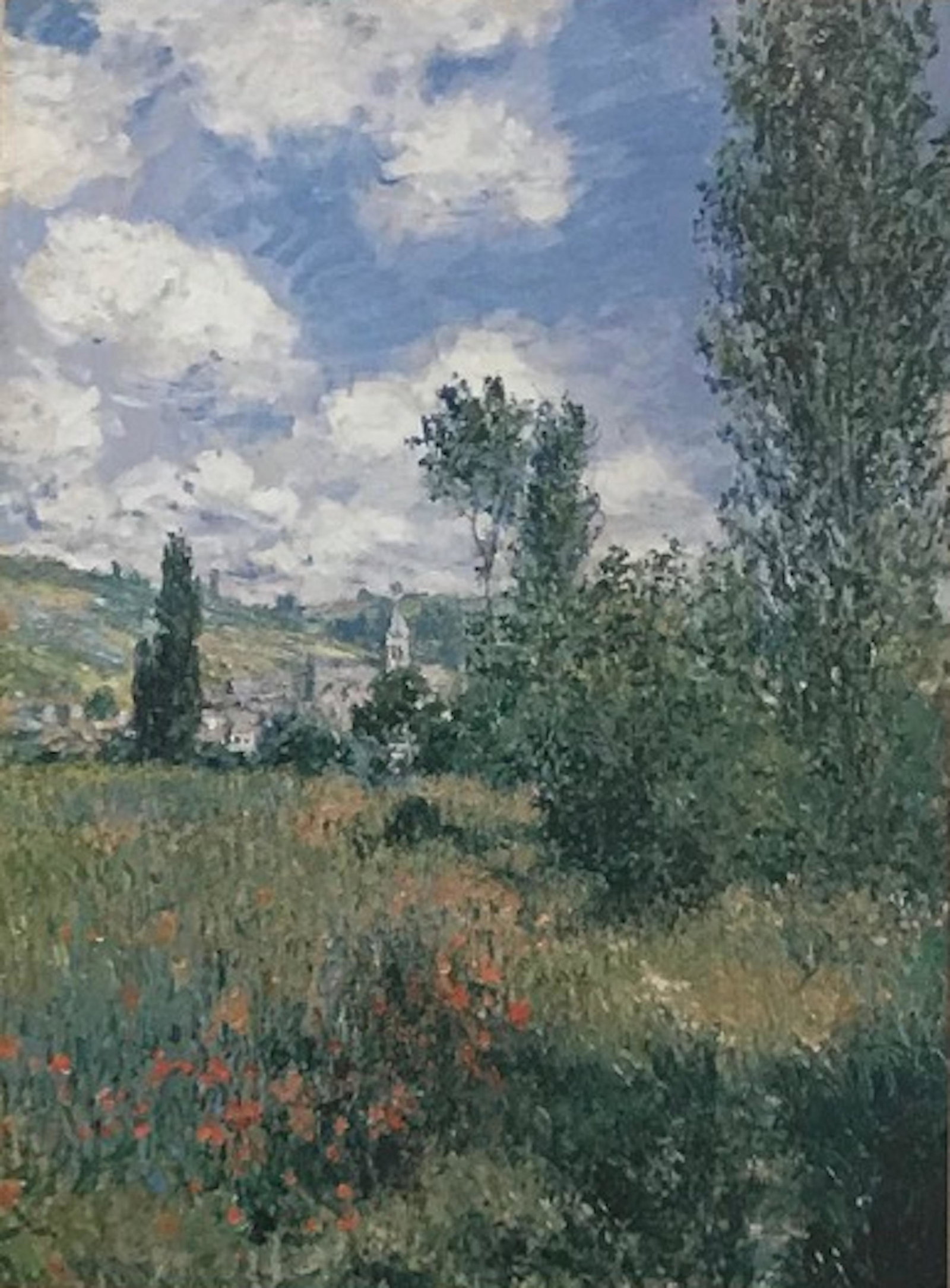 Monet print, framed: Description: Monet print approx measurements, 16.5" x 22", art 8" x 9", wood frame, under glass, , Shipping: $40: different rate to California, Hawaii, Alaska and all International.