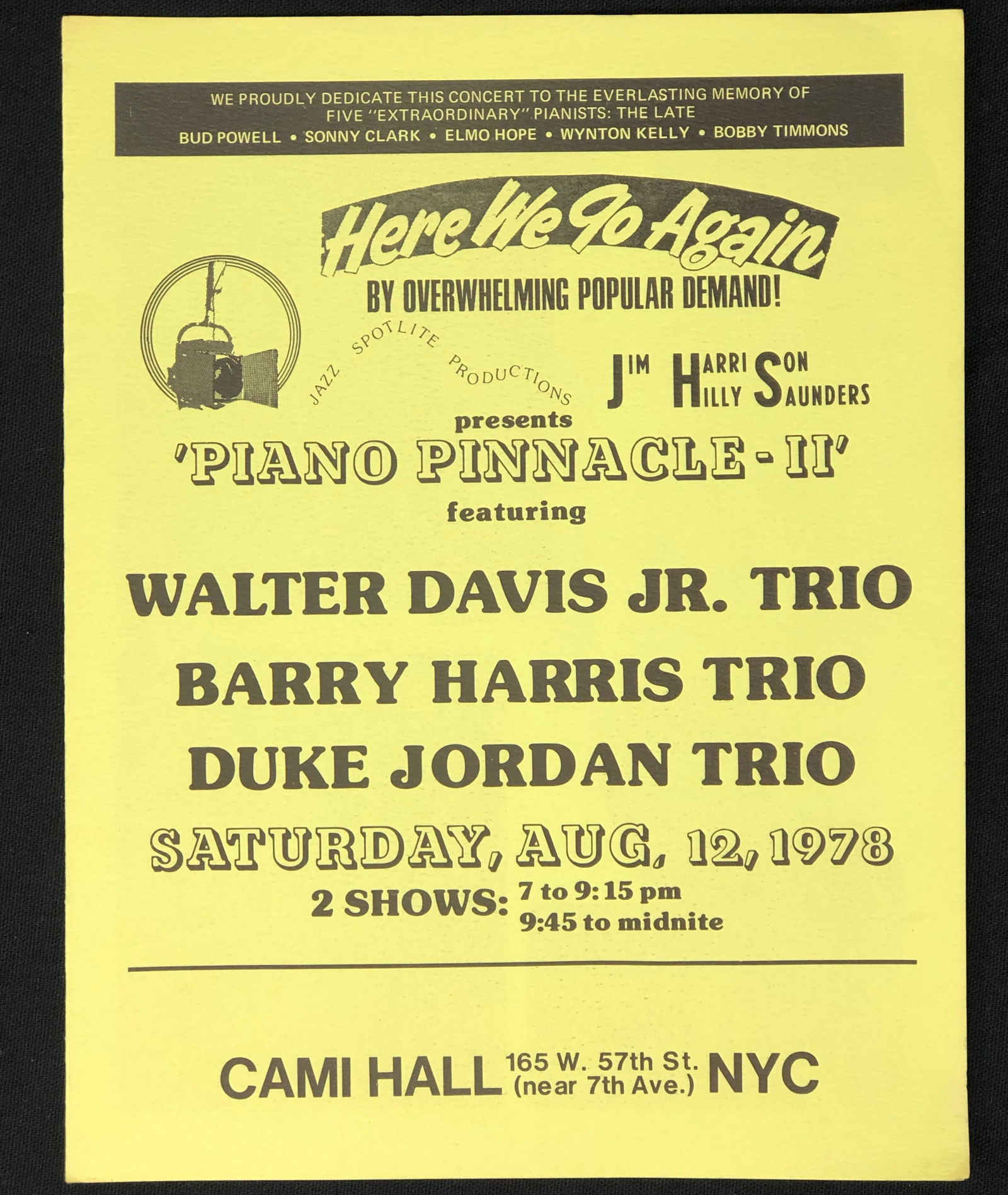 Vintage Walter Davis Jr Trio 4 page promo 8 x 10 CAMI (1 of 3)