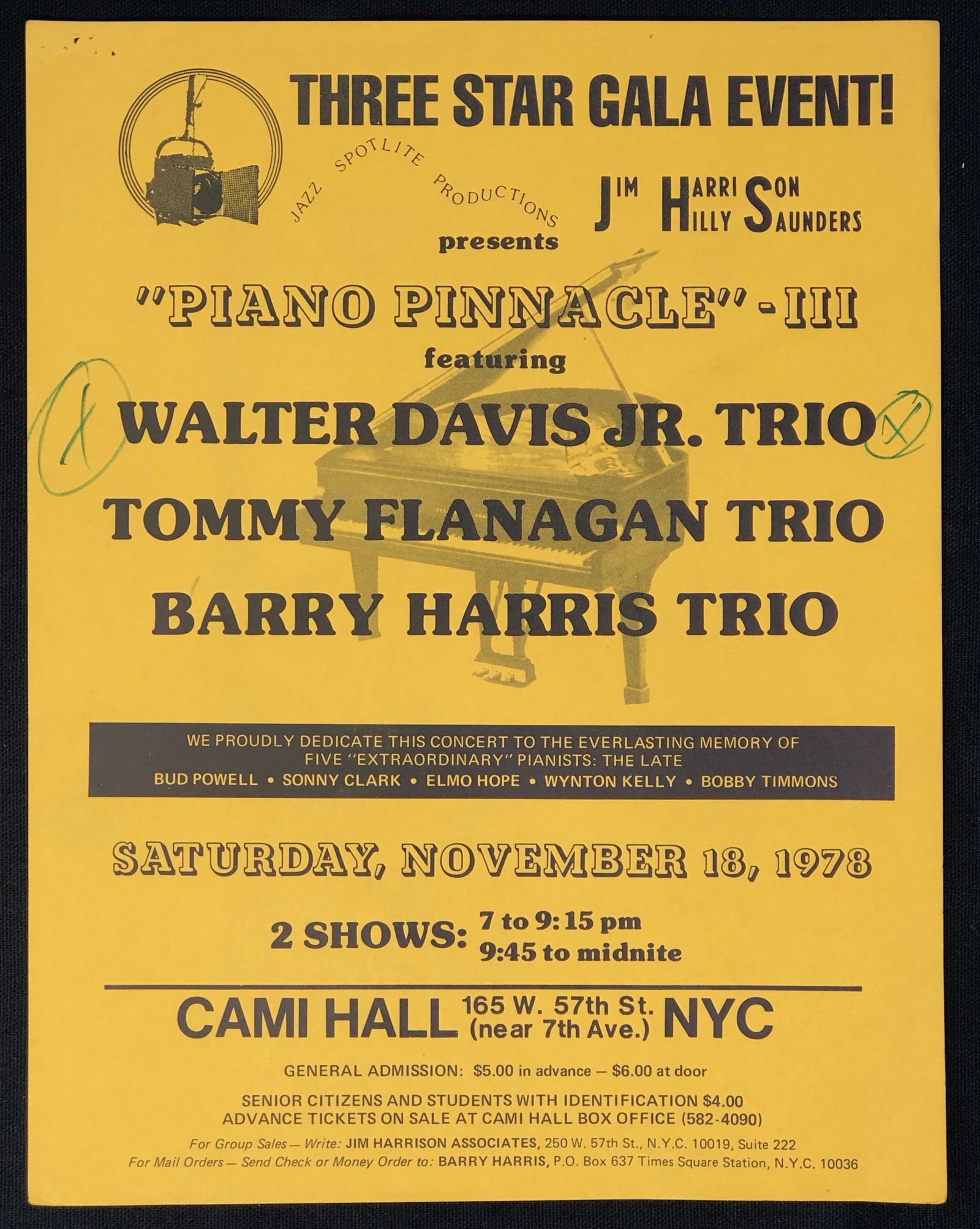 Music event 8 x 10 poster flyer WALTER DAVIS JR (1 of 2)