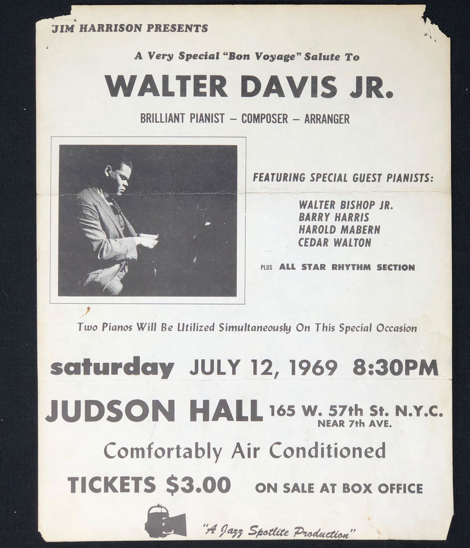 Music event 8 x 10 poster flyer WALTER DAVIS JR (1 of 2)