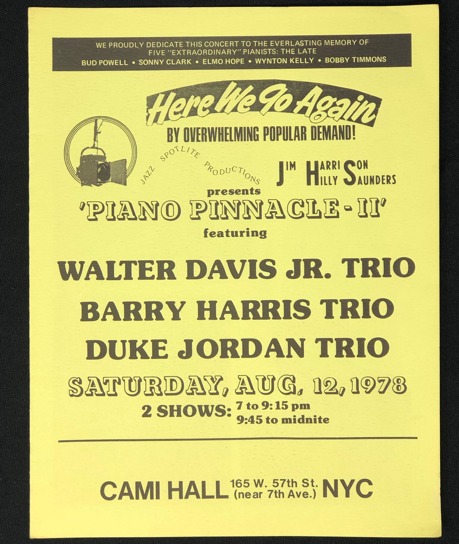 Vintage Walter Davis Jr Trio 4 page promo 8 x 10 CAMI (1 of 3)