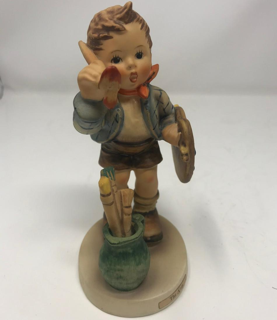 Rare Vintage Goebel Hummel # 304, The Artist: Description: Rare Goebel Hummel porcelain figurine # 304, "The Artist." With TMK 4, the trademark is known as the Three Line mark, which was used until 1972. Inscribed with 1955 on underside, signed o