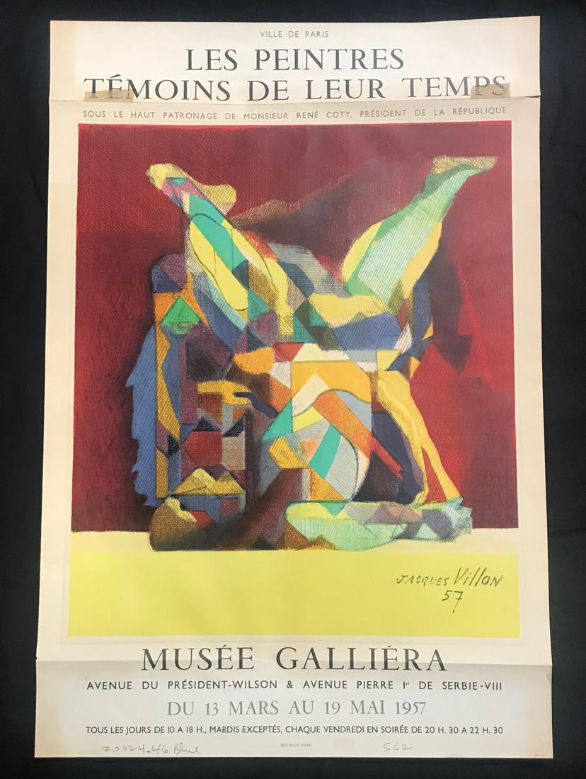 Lithograph Abstract signed JACQUES VILLON 57, (1 of 3)